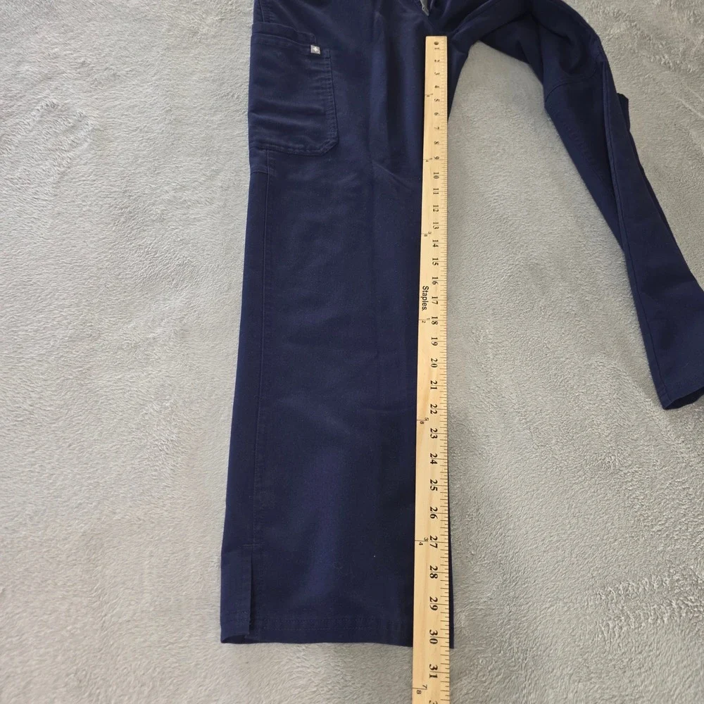 Figs Navy Blue Scrub Pants Technical Collection T21004 Mens Small Drawstring
